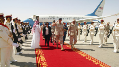 General Tommy R. Franks, arrives in the United Arab Emeriates to meet with official from the Arab state. March 14th, 2003

Photo by PH1(AW)Gary P. Bonaccorso